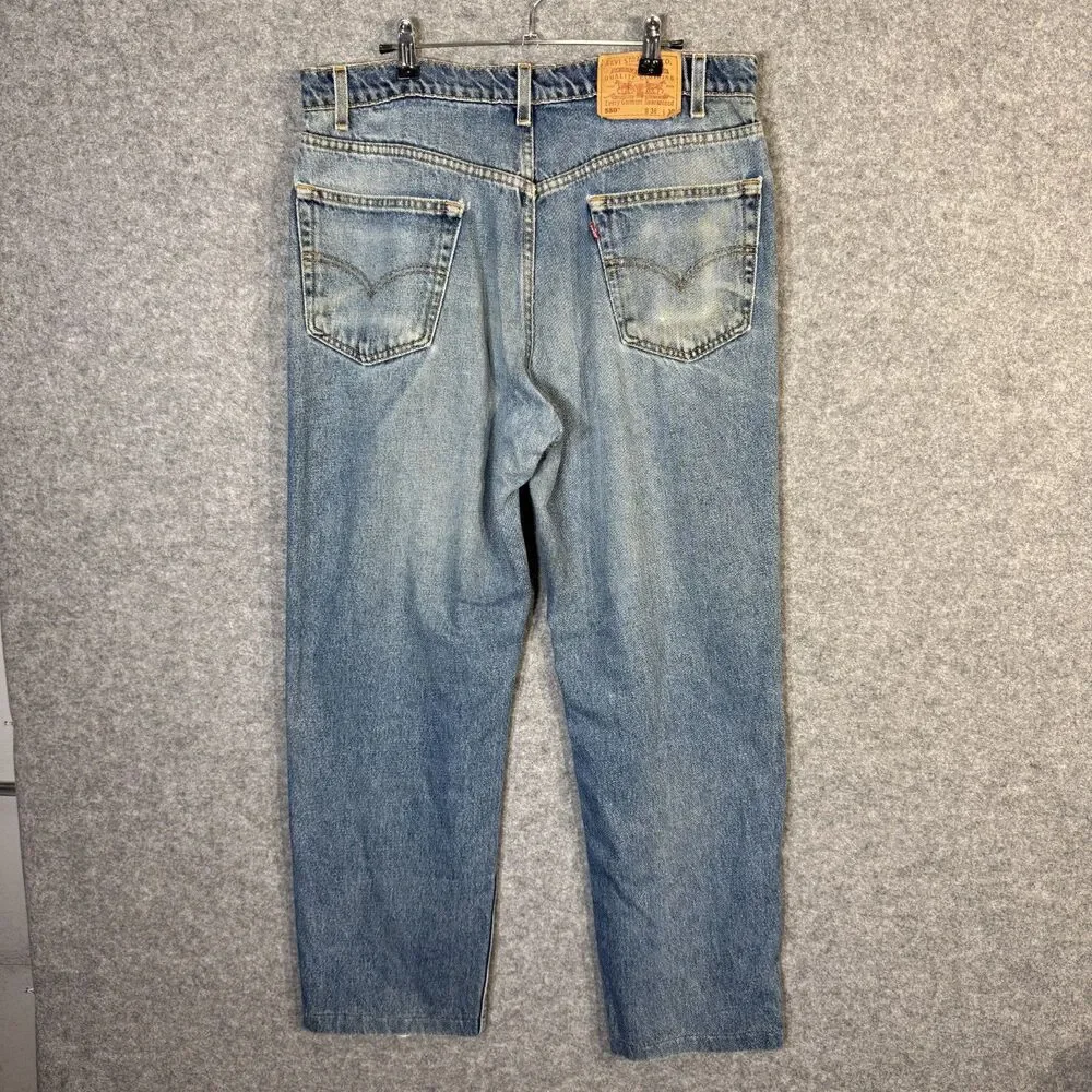Vintage Levi Strauss & Co. 550 Mens Denim Blue Jeans Relaxed Fit 1998 Size 36x32